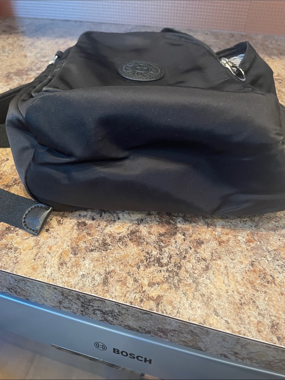 Kipling Black Nylon Mini Backpack with Front Zip Pocket - Picture 8 of 11